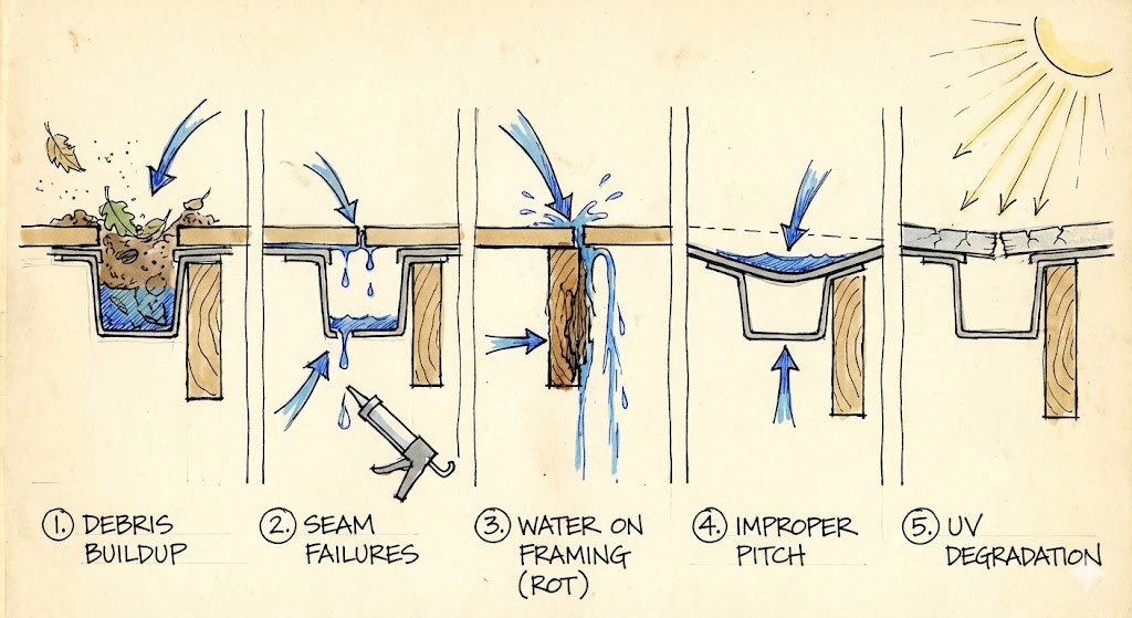 5 most common failure points for under deck drainage systems