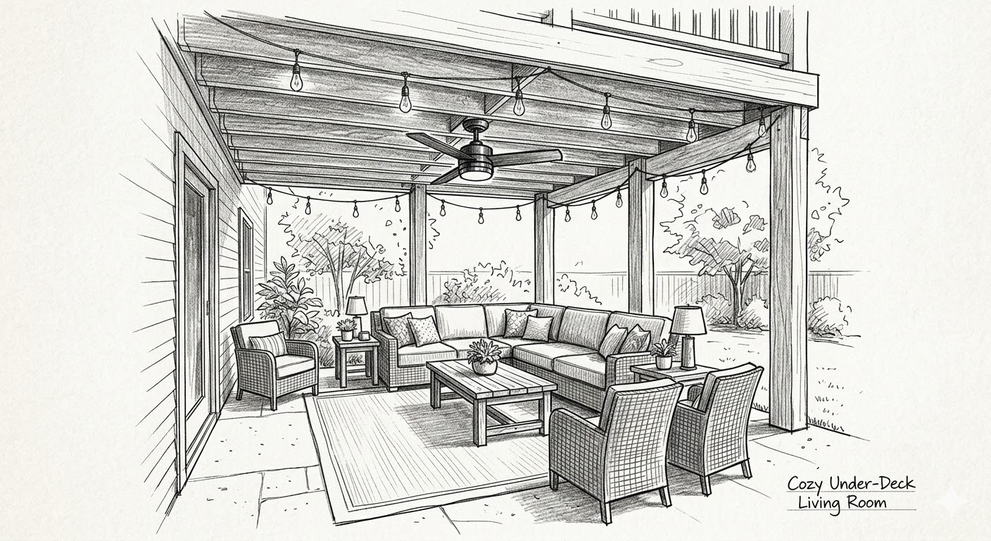 Cozy Under Deck Livingroom