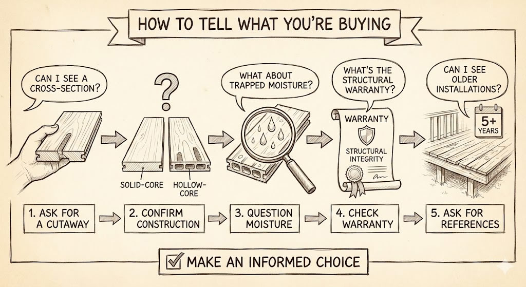 How to tell what decking core you are buying