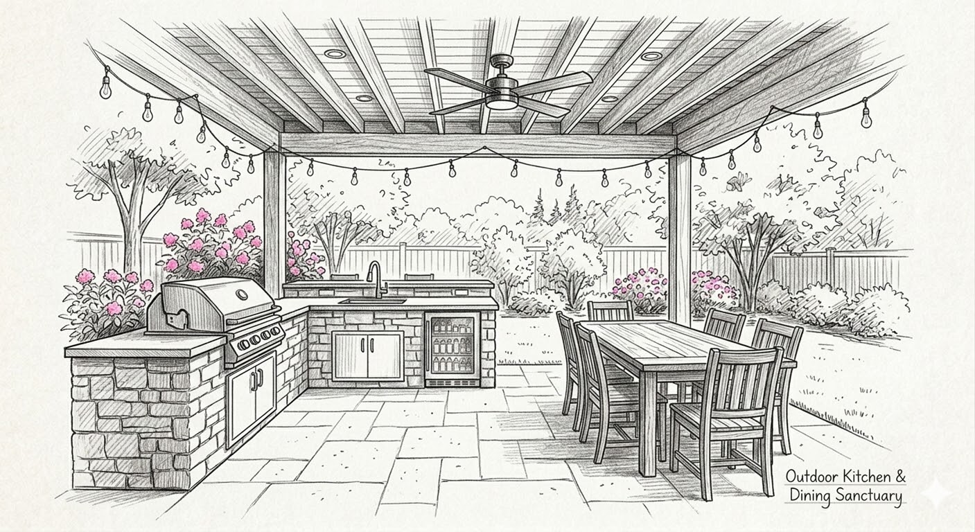 Outdoor Kitchen and Dining Sanctuary