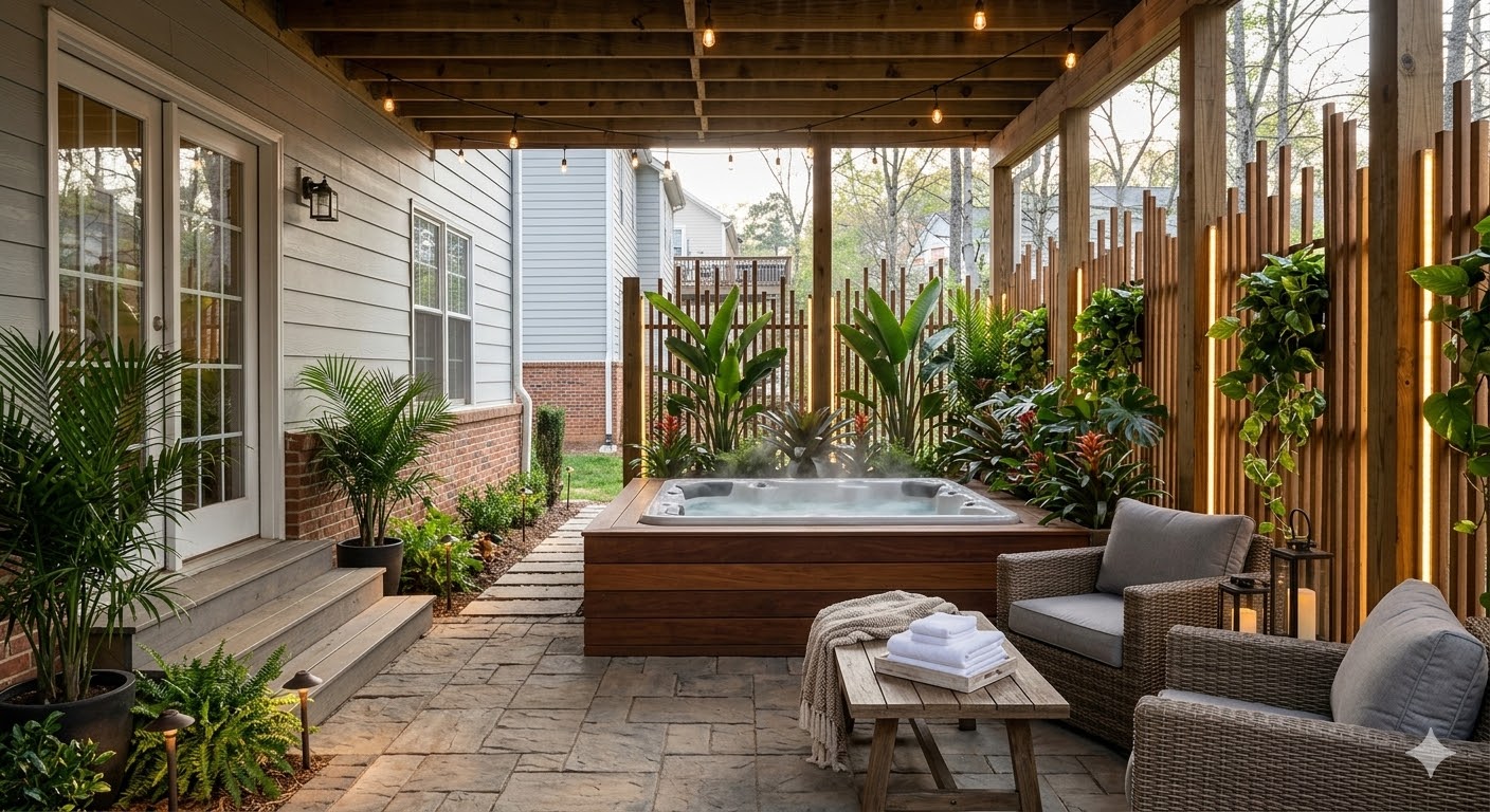 real world private retreat under deck transformation